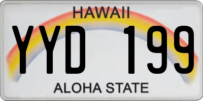 HI license plate YYD199