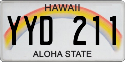 HI license plate YYD211