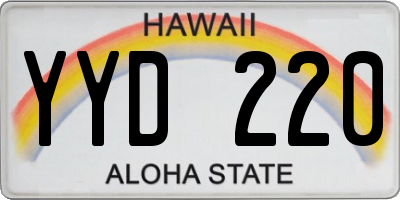 HI license plate YYD220