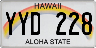 HI license plate YYD228