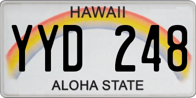 HI license plate YYD248
