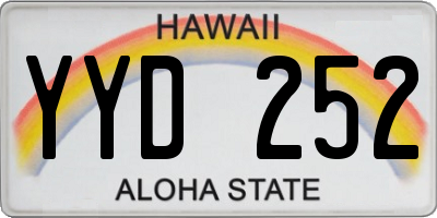HI license plate YYD252