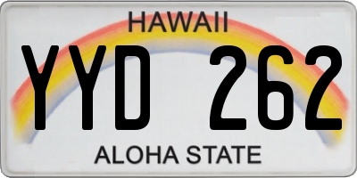HI license plate YYD262