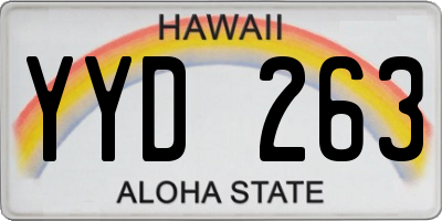 HI license plate YYD263