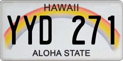 HI license plate YYD271