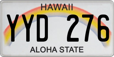 HI license plate YYD276
