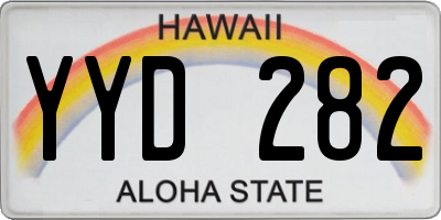HI license plate YYD282
