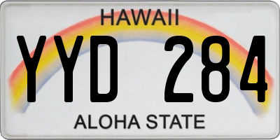 HI license plate YYD284