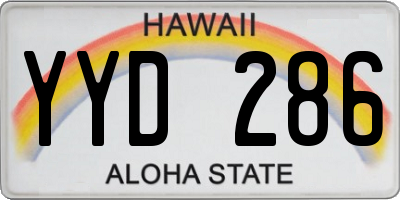 HI license plate YYD286