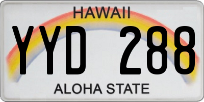 HI license plate YYD288