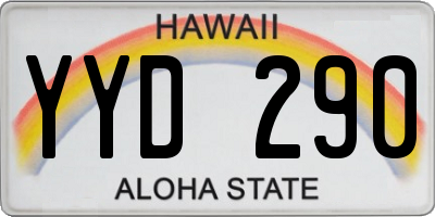 HI license plate YYD290