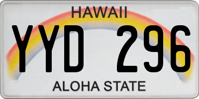 HI license plate YYD296