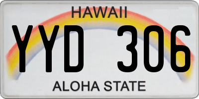 HI license plate YYD306