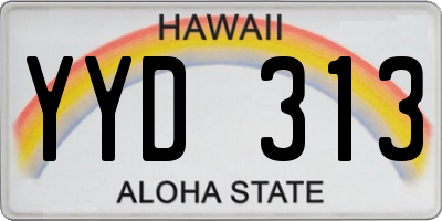 HI license plate YYD313