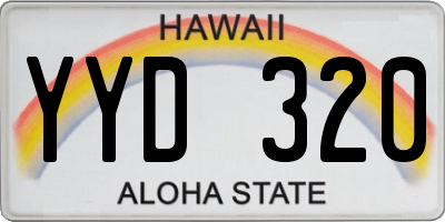 HI license plate YYD320