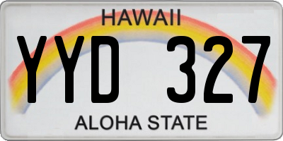 HI license plate YYD327