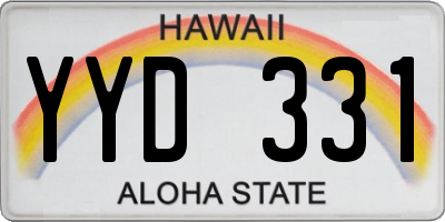 HI license plate YYD331