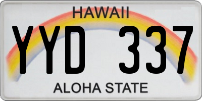 HI license plate YYD337