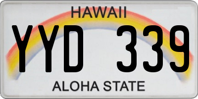 HI license plate YYD339