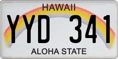 HI license plate YYD341