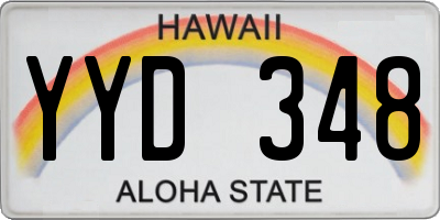 HI license plate YYD348