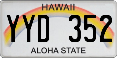 HI license plate YYD352