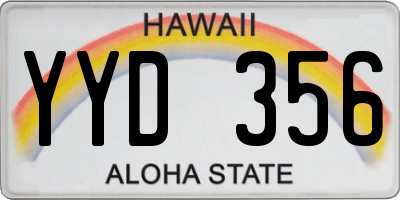 HI license plate YYD356