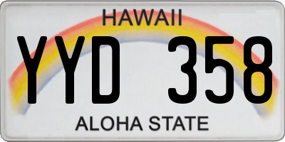 HI license plate YYD358