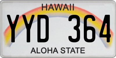 HI license plate YYD364