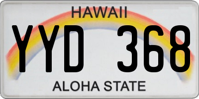 HI license plate YYD368