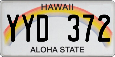 HI license plate YYD372