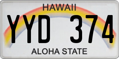 HI license plate YYD374