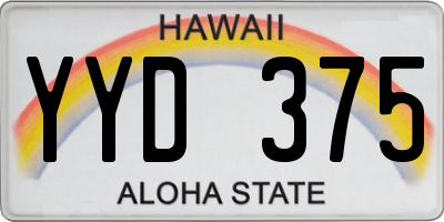 HI license plate YYD375