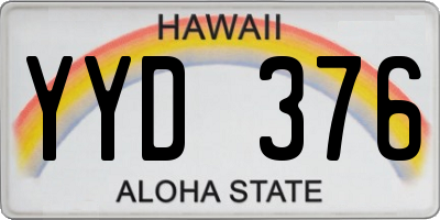 HI license plate YYD376