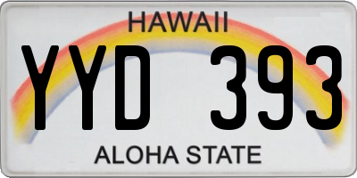 HI license plate YYD393