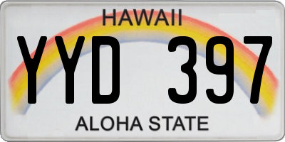 HI license plate YYD397