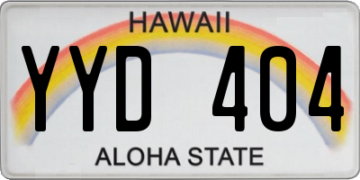 HI license plate YYD404