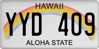 HI license plate YYD409