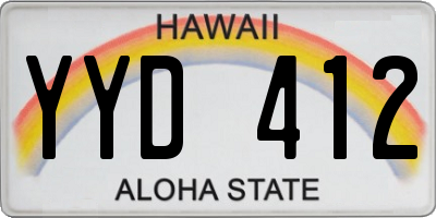 HI license plate YYD412