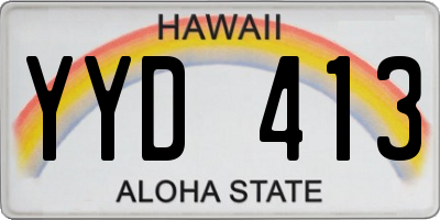 HI license plate YYD413