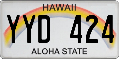 HI license plate YYD424