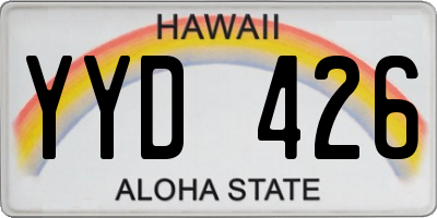 HI license plate YYD426
