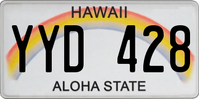 HI license plate YYD428