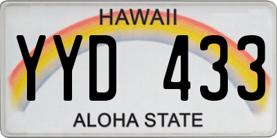 HI license plate YYD433