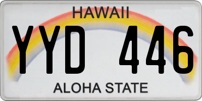HI license plate YYD446