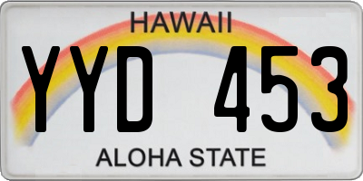 HI license plate YYD453