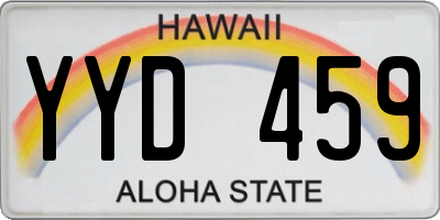 HI license plate YYD459