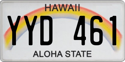 HI license plate YYD461