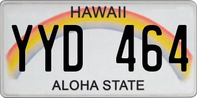 HI license plate YYD464