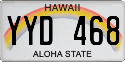 HI license plate YYD468